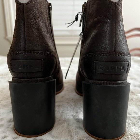 NIB SOREL Distressed Leather Waterproof Zipper Booties “Blake” sz 9 - Picture 9 of 16